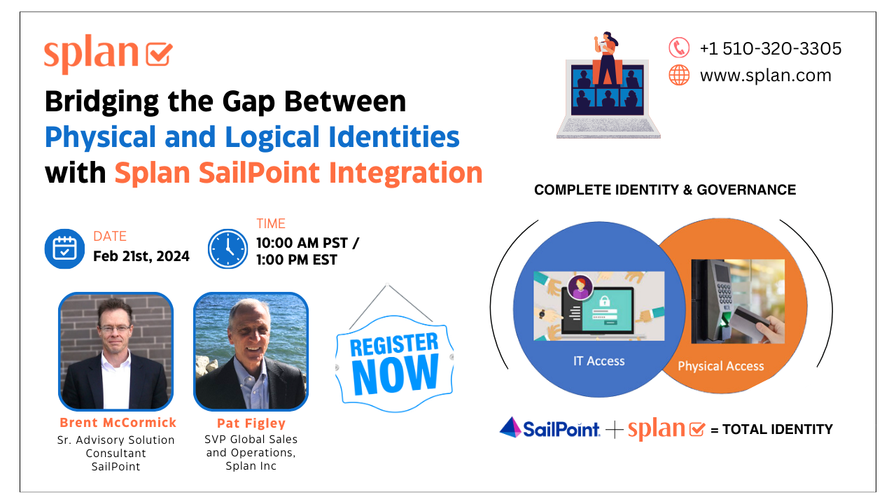 Bridging the Gap Between Physical and Logical Identities with Splan SailPoint Integration
