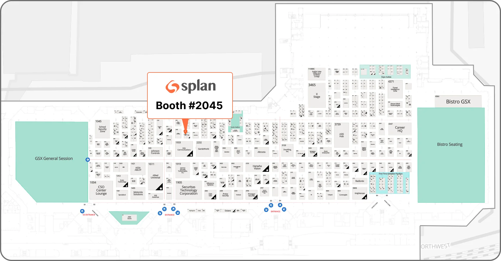 ISC West 2026 — Floor Map, Splan Booth #4050