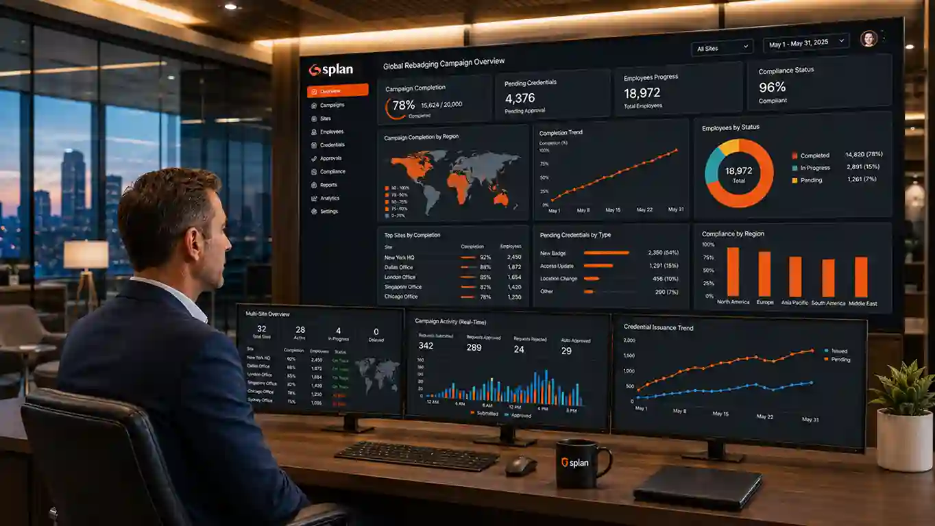 Splan ReBadge global rebadging campaign dashboard